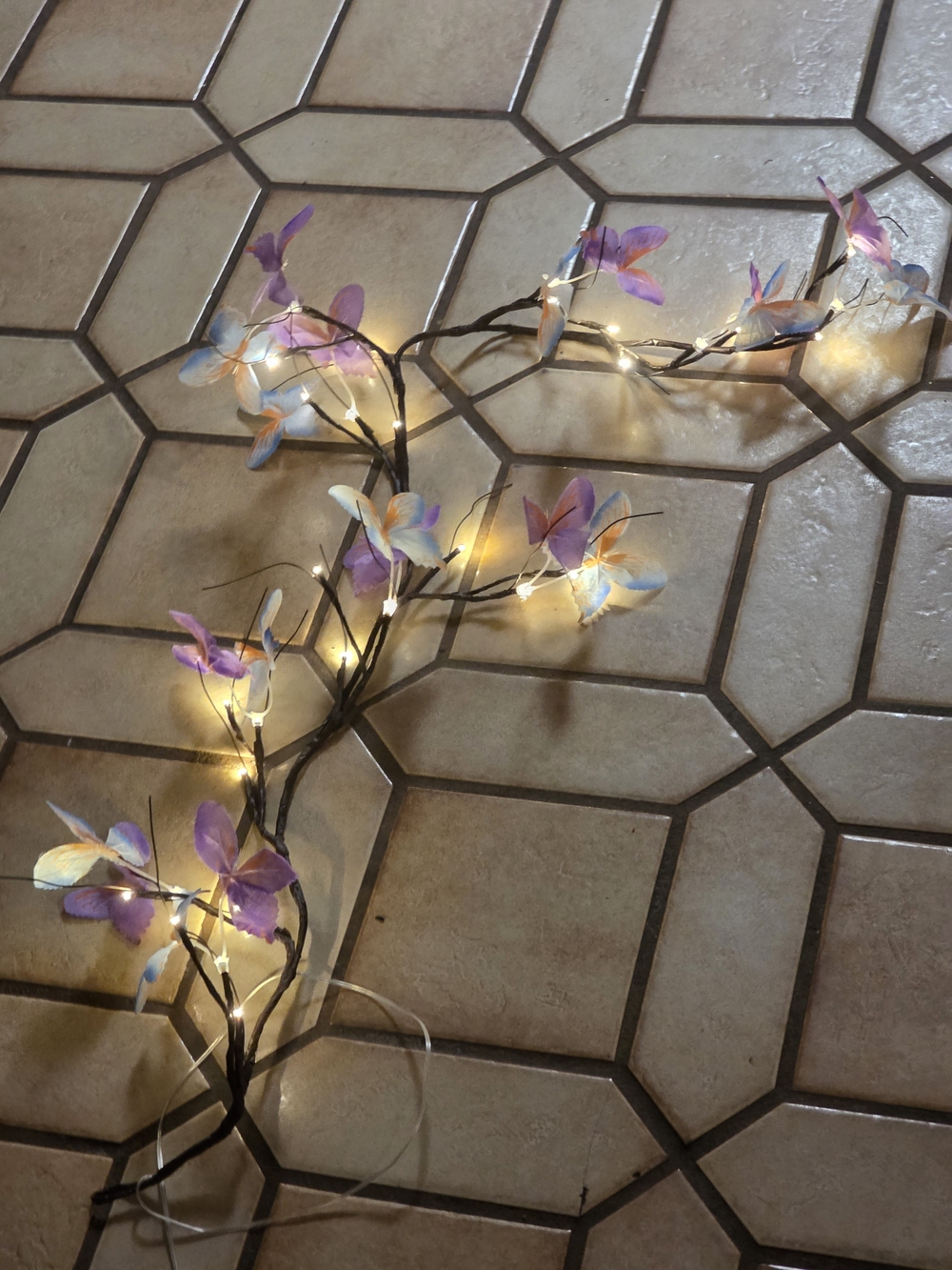 Purple LED Butterfly String Lights Usb. - Picture 3 of 7